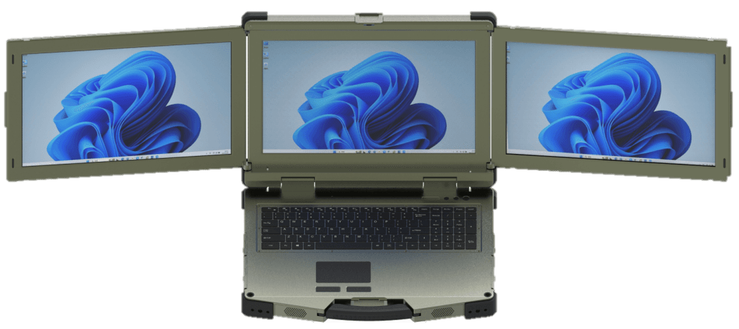 IN300 Triple-screen rugged workstation